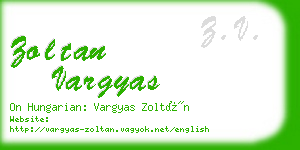 zoltan vargyas business card